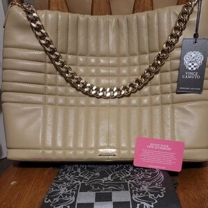 Authentic Vince Camuto Barb Tote (Biscotti)